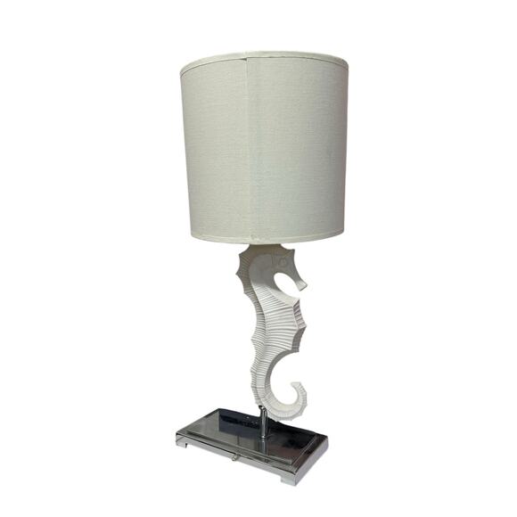 Jonathan‎ Adler Seahorse table silver lamp - Picture 1 of 5